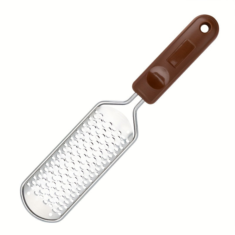Stainless Steel Metal Foot Scrubber for Pedicure and Exfoliation, Professional Rasp for Foot Care