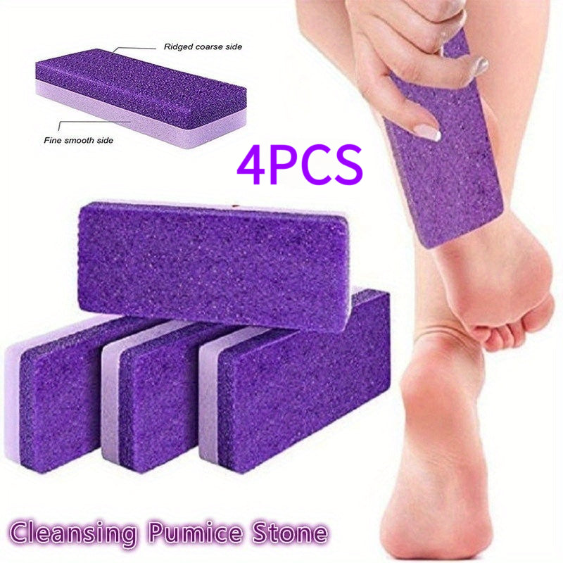 4pcs Reusable Foot Scrub Sponge- Reusable Exfoliating Brush- Beauty Salon Quality Spa Foot Brush Set- Softens and Revitalizes Tired Feet- Perfect Hand Care Tool for Enjoying Luxury at Home